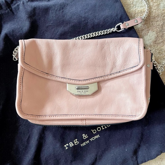 Rag & Bone Field Clutch Convertible Crossbody Mini Bag In Nude/ Pink - Picture 7 of 16